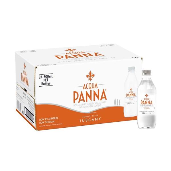 Acqua Panna Mineral Water, Plastic Bottles - 500 ml