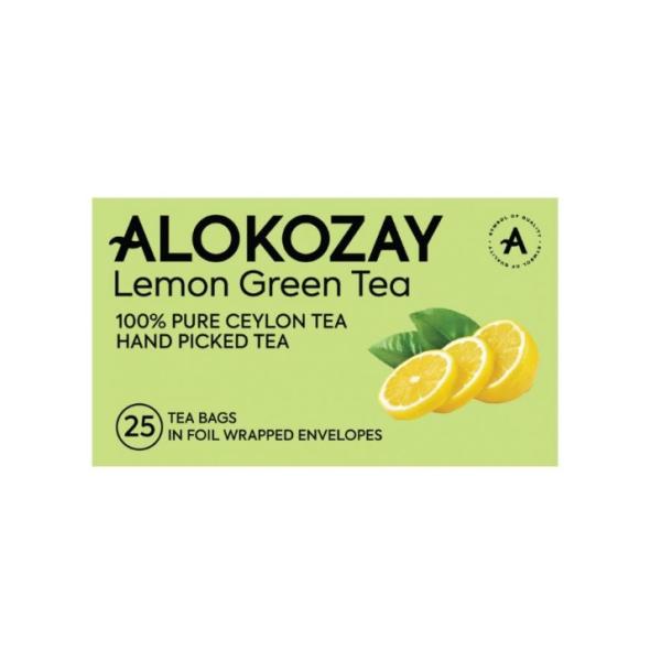 Alokozay Green Lemon Tea, Heat Seal Sachets - 25 bags