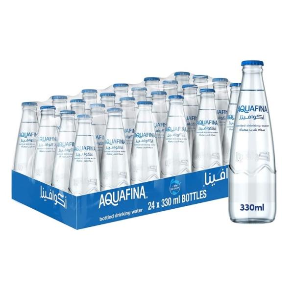 Aquafina Still Water, Glass Bottle - 330 ml x 24