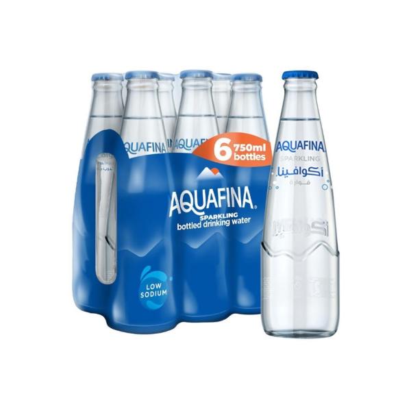 Aquafina Still Water, Glass Bottle - 750 ml x 6
