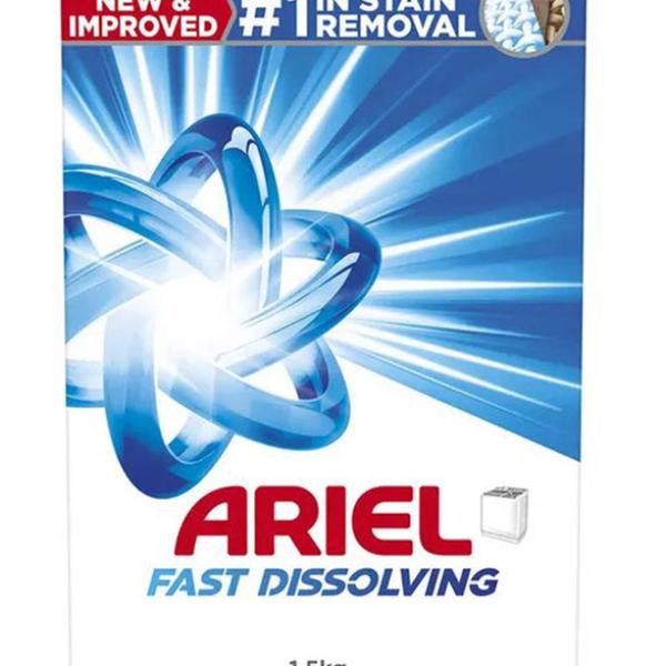 Ariel Fast Dissolving Laundry Detergent Powder, Blue - 1.5 kg