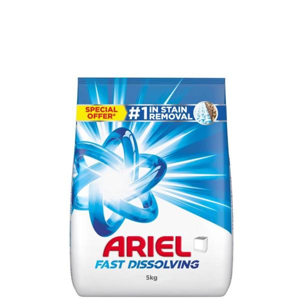 Ariel Fast Dissolving Laundry Detergent Powder, Blue - 5 kg