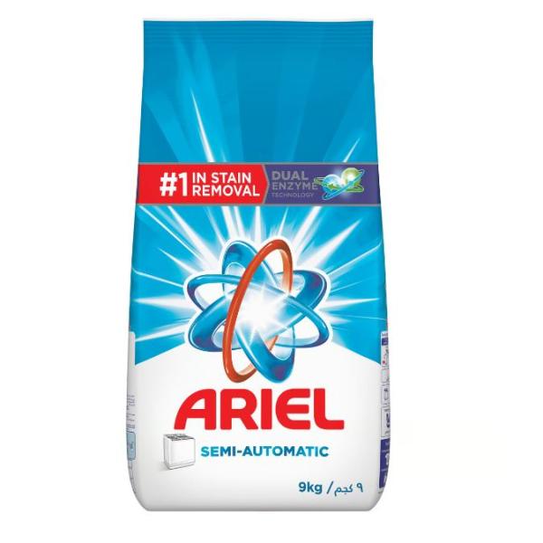 Ariel Fast Dissolving Laundry Detergent Powder, Blue - 9 kg