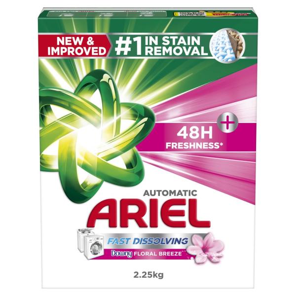 Ariel Fast Dissolving Laundry Detergent Powder, with Floral Breeze - 2.25 kg