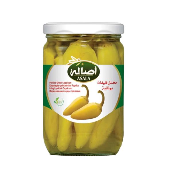 Asala Pickled Greek Capsicum, Glass Bottle - 300g
