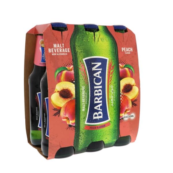 Barbican Peach Non-Alcoholic Malt Beverage - 330 ml x 6