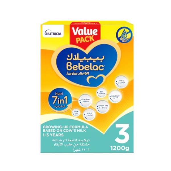 Bebelac Junior 3 Nutri 7in1 Growing Up Formula from 1 to 3 years - Value Pack 1200g