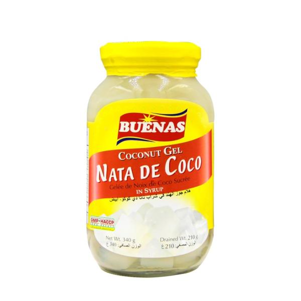 Buenas Nata de Coco, Coconut Gel in Syrup - 340g