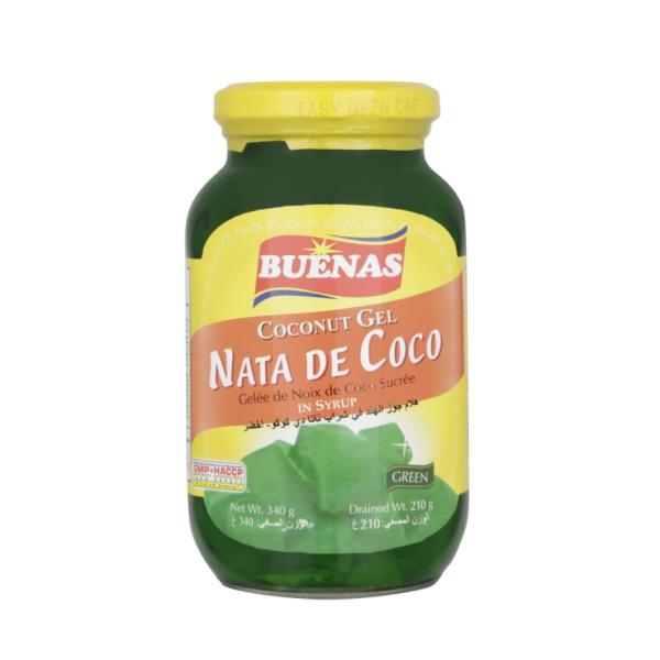 Buenas Nata de Coco, Green Coconut Gel in Syrup- 340g