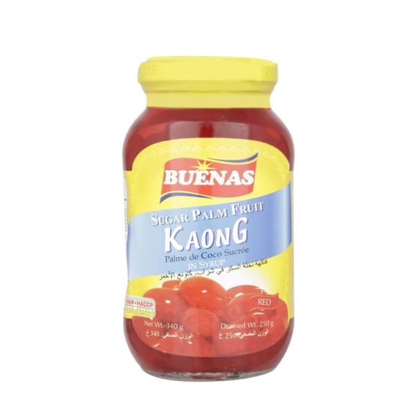 Buenas Sugar Palm Fruit, Kaong in Syrup, Red - 340g
