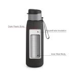 Cello Puro Steel X Volvo Water Bottle, Black - 600 ml