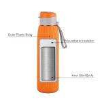 Cello Puro Steel X Volvo Water Bottle, Orange - 600 ml