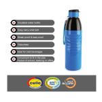 Cello Puro Steel X Zen Water Bottle, Blue - 600 ml