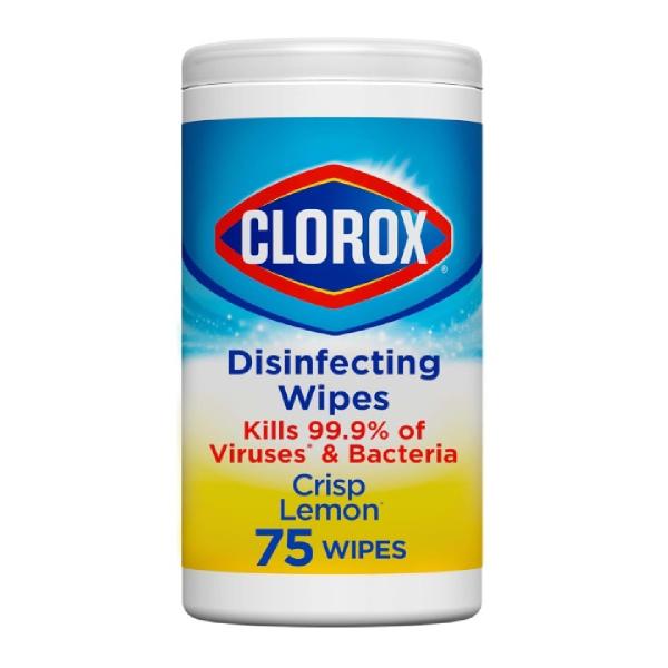 Clorox Disinfecting Wipes, Lemon Scent - 75 Wipes