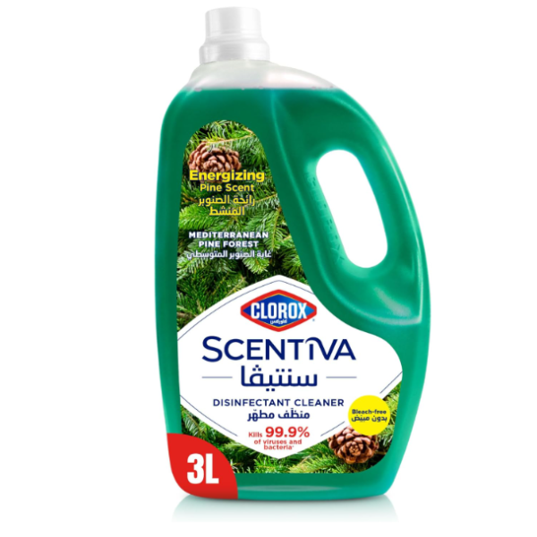 Clorox Scentiva Multipurpose Disinfectant Floor Cleaner, Pine Scented - 3 Liter