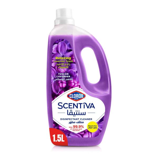 Clorox Scentiva Multipurpose Disinfectant Floor Cleaner, Tuscan Lavender - 1.5 Liter