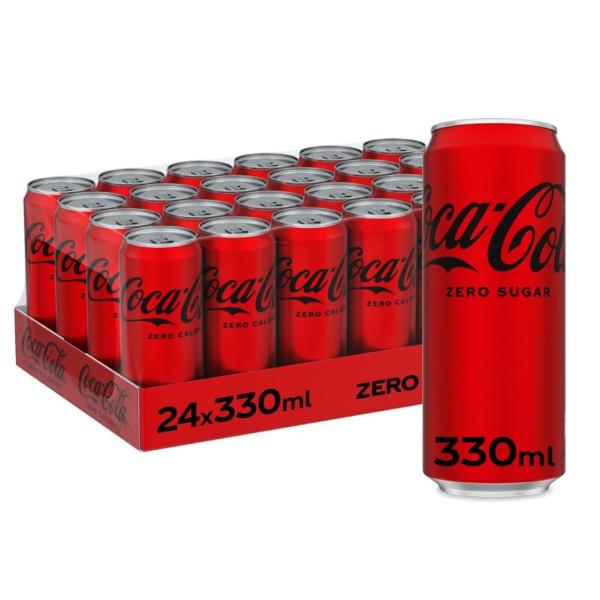 Coca-Cola Zero, Can - 330 ml x 24