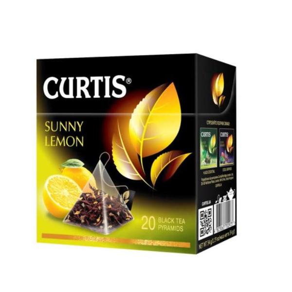 Curtis Sunny Lemon, Flavoured Black Tea - 20 Pyramid Tea Bags