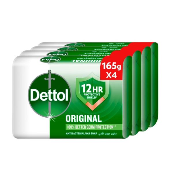 Dettol Antibacterial Original Bar Soap - 165g x 4