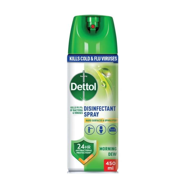 Dettol Disinfectant Spray, Morning Dew - 450 ml