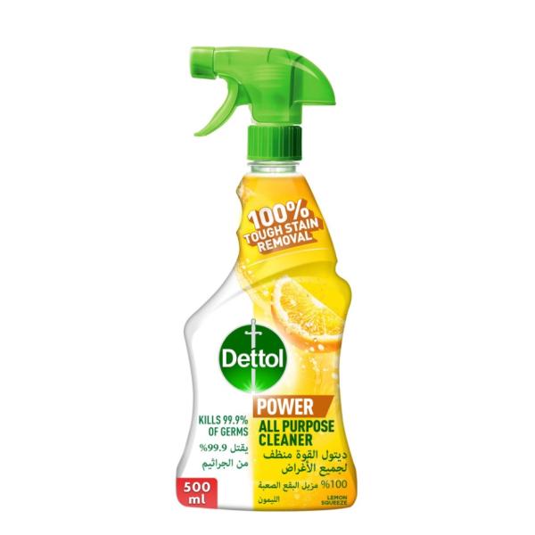 Dettol Power All Purpose Cleaner Trigger Spray, Lemon Squeeze - 500 ml