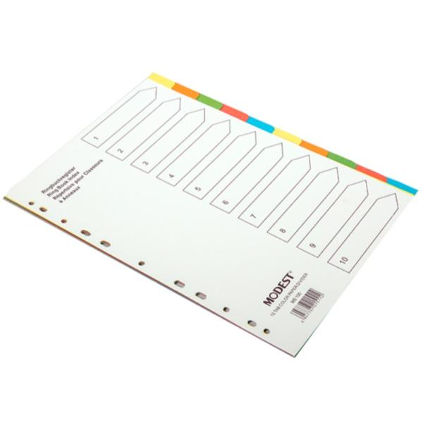 Divider 10 Color Tab, A4 - 15 Sets