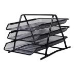 Document Tray, 3-Tier Mesh, Black