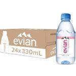 Evian Natural Mineral Water, PET bottle - 330 ml x 24
