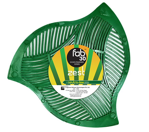 Fab 30 Fragrance Splash Urinal Screen Deodorizer - Zest Scent
