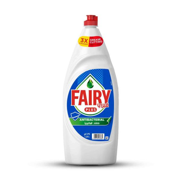 Fairy Antibacterial with Alternative Power to Bleach, Dish Washing Liquid Soap - 1.25 Liter