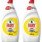 Fairy Plus Lemon with Alternative Power to Bleach, Dish Washing Liquid Soap - 600 ml (Dual Pack)