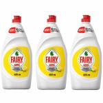 Fairy Plus Lemon with Alternative Power to Bleach, Dish Washing Liquid Soap - 600 ml (Triple Pack)