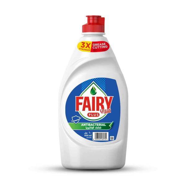 Fairy Antibacterial with Alternative Power to Bleach, Dish Washing Liquid Soap - 600 ml