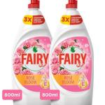 Fairy Rose Bloom, Dish Washing Liquid Soap - 800 ml (Dual Pack)