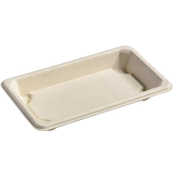Falcon Bagasse Sushi Tray SS-04 - 50 pcs x 10