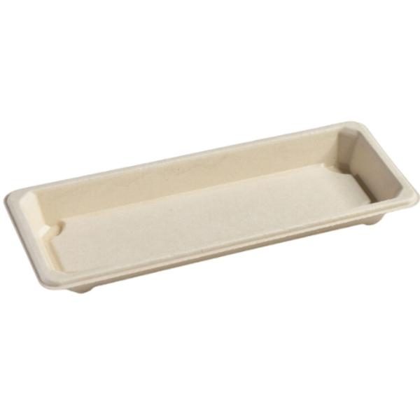 Falcon Bagasse Sushi Tray SS-06 - 50 pcs x 10