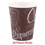 Falcon Brown HD Paper Cup, 8 oz - 50 pcs