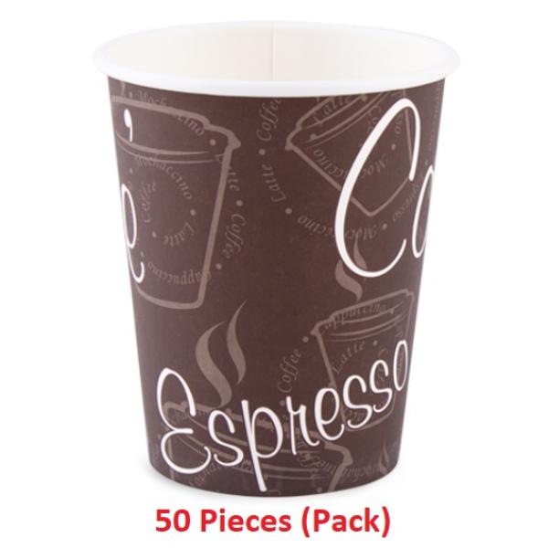 Falcon Brown HD Paper Cup, 8 oz - 50 pcs