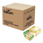 Falcon Latex Gloves Powder Free, Large - 100 pcs
