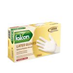 Falcon Latex Gloves Powder Free, Small - 100 pcs