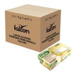 Falcon Latex Gloves Powder Free, Small - 100 pcs