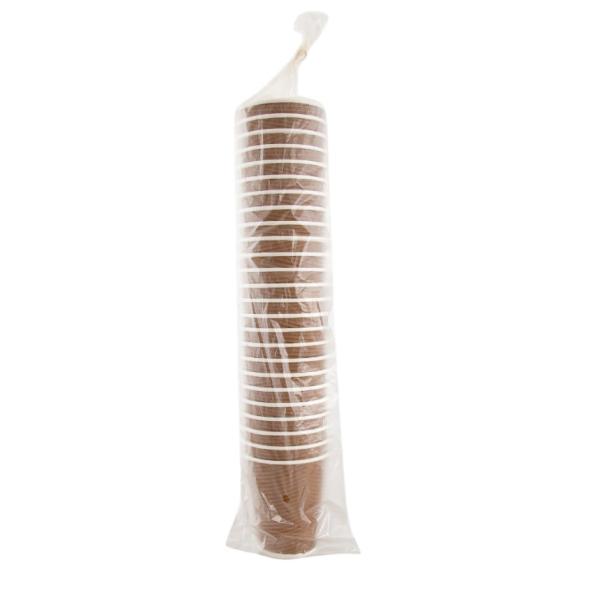 Falcon Paper Cup Ripple Brown, 12 oz - 25 pcs