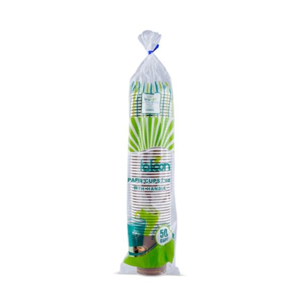 Falcon Paper Cup with Handle, 7 oz - 50 pcs