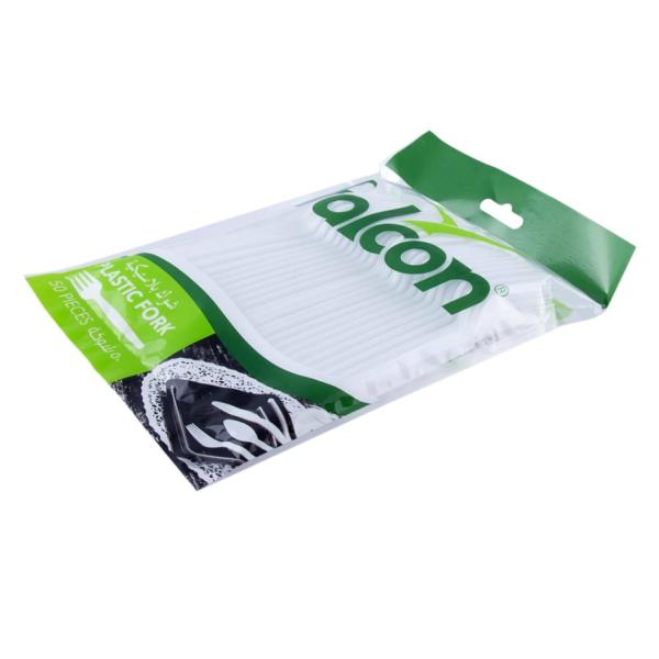Falcon Plastic Fork, White - 50 pcs