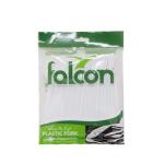 Falcon Plastic Fork, White - 50 pcs