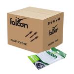 Falcon Plastic Fork, White - 50 pcs