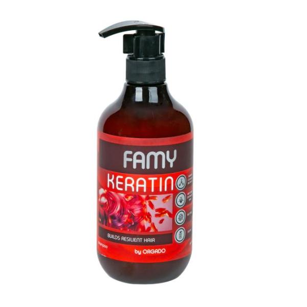 Famy Keratin Shampoo for Colored and Damaged Hair - 500 ml