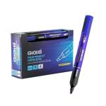 GIGIS Permanent Marker, Bullet Tip, Blue - Pack of 12