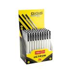 GIGIS Unimax Ultron 2X, .07 mm Ballpen, Black - Pack of 50