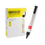 GIGIS White Board Marker, Bullet Tip, Black - Pack of 12